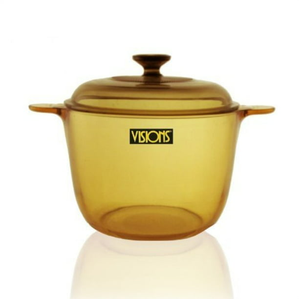 Visions 3.5L Covered Dutch Oven Amber Glass Pot & Lid 